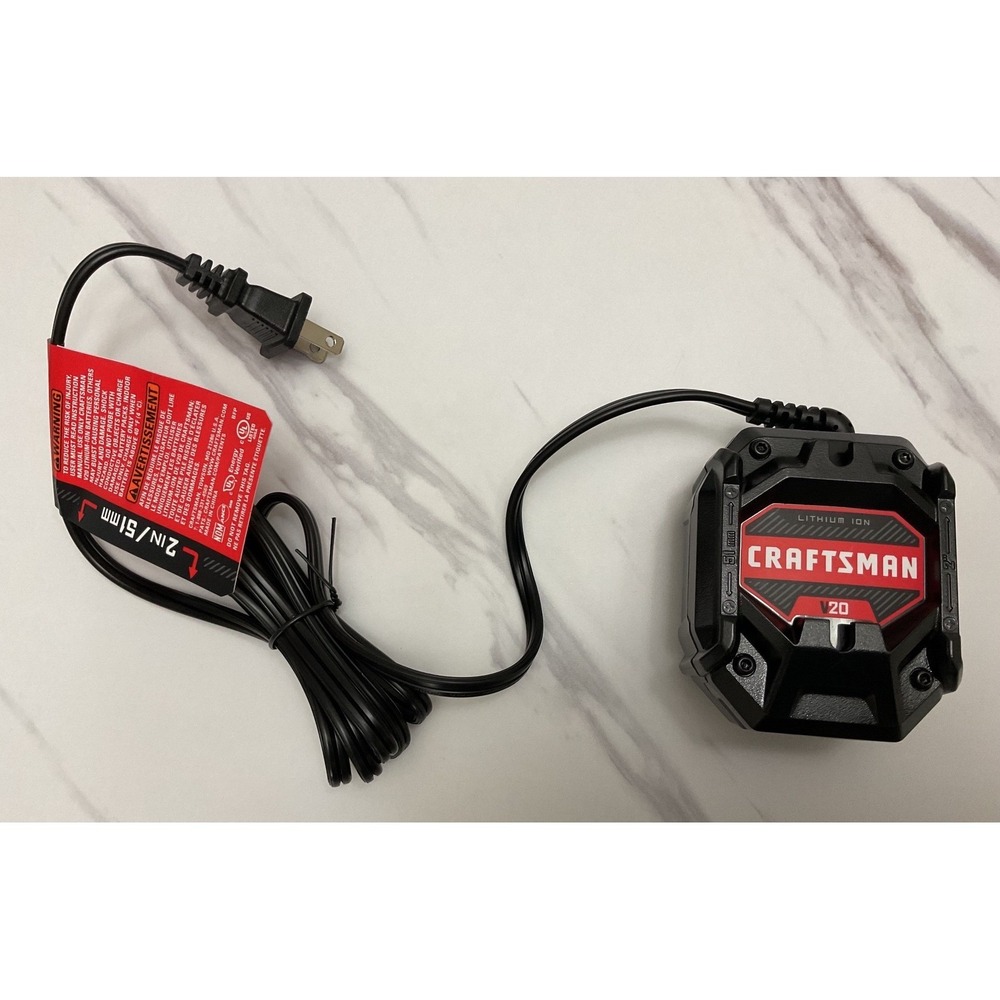 Craftsman V20 Lithium Ion Battery Charger CMCB101 20V Max Black OEM New